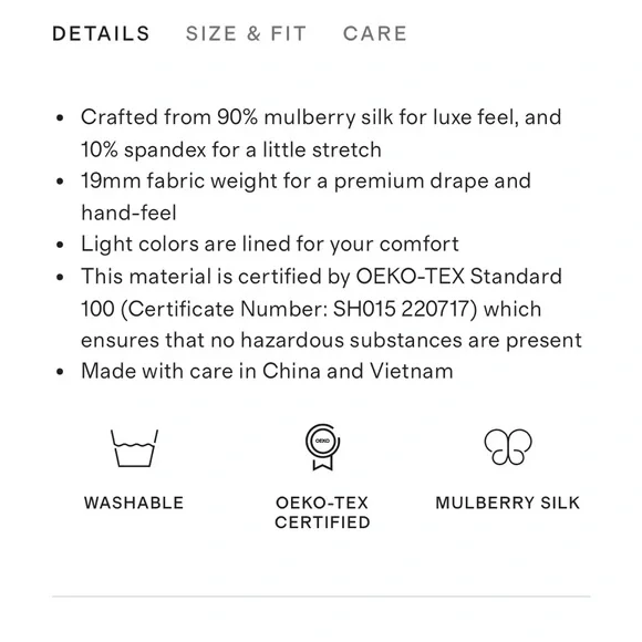 Quince Washable Stretch Silk Tank - Picture 3 of 6